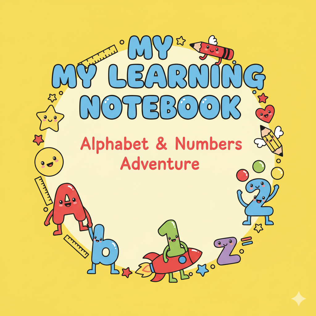 My Learning Notebook - Alphabet & Numbers Adventure Journal for Kids (PDF)